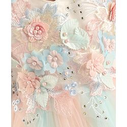Babyhug Sleeveless Party Wear Tutu Frock Corsage Applique - Multicolor