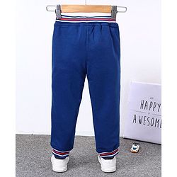 Babyhug Full Length Lounge Pants Text Print - Blue