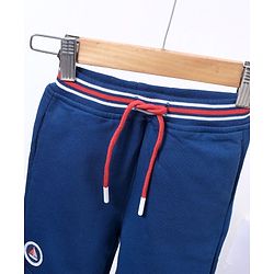 Babyhug Full Length Lounge Pants Text Print - Blue