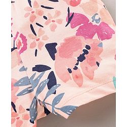 Babyhyg Cold Shoulder Sleeves Jumpsuit Floral Print - Pink