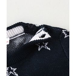 Babyhug Full Sleeves Pullover Sweater Star Design - Navy