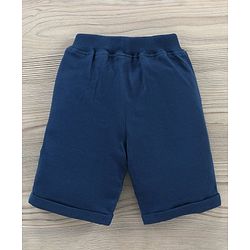 Babyhug Half Sleeves Tee & Shorts Car Print - Light Grey Navy Blue