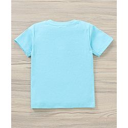 Babyhug Cotton Half Sleeves T-Shirt and Knee Length Short Fruit Print - Blue