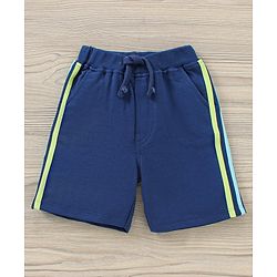Babyhug Cotton Half Sleeves T-Shirt and Knee Length Short Fruit Print - Blue