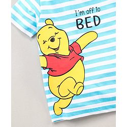 Babyhug Half Sleeves Shorts Night Suit Winnie The Pooh Print - Blue
