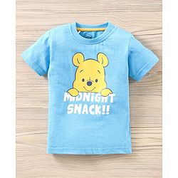 Babyhug Half Sleeves Shorts Night Suit Winnie The Pooh Print - Blue