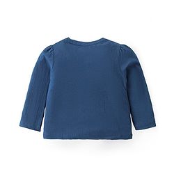 Babyhug Full Sleeves Night Suit Ariel Print - Navy Blue
