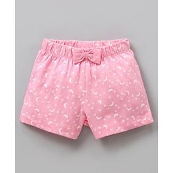 Babyhug Half Sleeves Top & Shorts Set Marie & Text Print - Pink