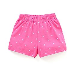 Babyhug Cap Sleeves Shorts Set Disney Minnie Mouse & Polka Dot Print - Purple Pink