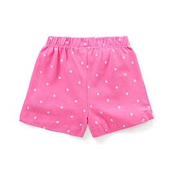 Babyhug Cap Sleeves Shorts Set Disney Minnie Mouse & Polka Dot Print - Purple Pink