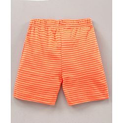 Babyhug Half Sleeves Shorts Night Suit Winnie The Pooh Print - White Orange