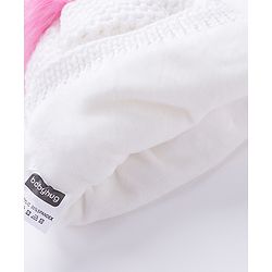 Babyhug Woollen Cap Pom Pom Applique White - Diameter 12 cm