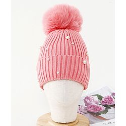 Babyhug Woollen Cap Pink - Circumference 32 cm
