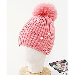 Babyhug Woollen Cap Pink - Circumference 32 cm