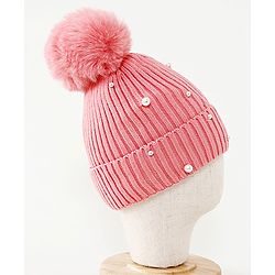 Babyhug Woollen Cap Pink - Circumference 32 cm