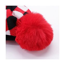 Babyhug Woollen Cap Stripes Pattern Red - Diameter 10 cm