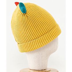 Babyhug Woollen Cap Yellow - Circumference 37 cm