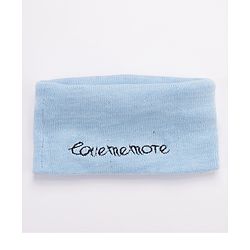 Babyhug Woollen Cap and Gloves Set with Headband Solid Colour Pattern Blue - Diameter 10 cm