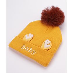 Babyhug Woollen Cap & Gloves With Headband Sky Blue - Diameter 10 cm