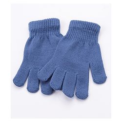 Babyhug Woollen Cap Gloves With Muffler Blue - Cap Diameter 11 cm