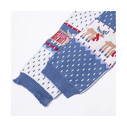 Babyhug Woollen Cap Gloves With Muffler Blue - Cap Diameter 11 cm