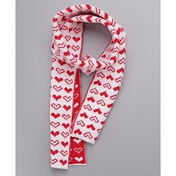Babyhug Woollen Cap Gloves With Muffler Red - Cap Diameter 11.5 cm