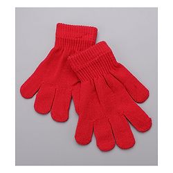 Babyhug Woollen Cap Gloves With Muffler Red - Cap Diameter 11.5 cm