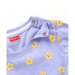 Babyhug Full Sleeves Night Suit Star Print - Blue