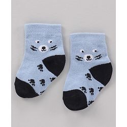 Cute Walk by Babyhug Cotton Knit Regular Length Antibacterial Socks Multi Design Pack Of 3 - Multicolour