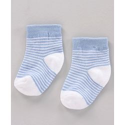Cute Walk by Babyhug Cotton Knit Regular Length Antibacterial Socks Multi Design Pack Of 3 - Multicolour
