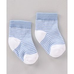 Cute Walk by Babyhug Cotton Knit Regular Length Antibacterial Socks Multi Design Pack Of 3 - Multicolour