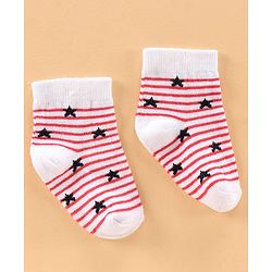 Cute Walk by Babyhug Ankle Length Antibacterial Cotton Socks Pack Of 3 - Multicolour