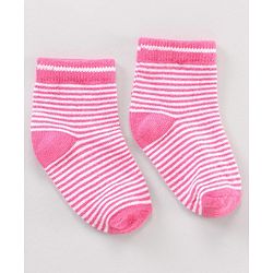 Cutewalk By Babyhug Anti Bacterial Ankle Length Socks Multi Design Pack Of 3 - Multicolour