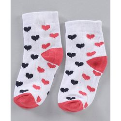 Cute Walk by Babyhug Cotton Knit Ankle Length Antibacterial Socks Multi Design Pack Of 3 - Multicolour
