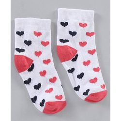 Cute Walk by Babyhug Cotton Knit Ankle Length Antibacterial Socks Multi Design Pack Of 3 - Multicolour