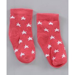 Cute Walk by Babyhug Cotton Knit Ankle Length Antibacterial Socks Multi Design Pack Of 3 - Multicolour