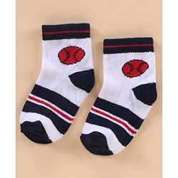 Cute Walk by Babyhug Cotton Knit Regular Length Antibacterial Socks Sports Design Pack of 7 - Multicolour