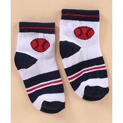 Cute Walk by Babyhug Cotton Knit Regular Length Antibacterial Socks Sports Design Pack of 7 - Multicolour