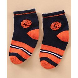 Cute Walk by Babyhug Cotton Knit Regular Length Antibacterial Socks Sports Design Pack of 7 - Multicolour