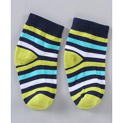 Cute Walk by Babyhug Ankle Length Anti-Bacterial Socks Multi Pattern Pack Of 5 - Multicolour