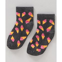 Cute Walk by Babyhug Anti Bacterial Ankle Length Socks Watermelon Print Set Of 7 - Multicolor