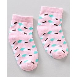 Cute Walk by Babyhug Anti Bacterial Ankle Length Socks Watermelon Print Set Of 7 - Multicolor