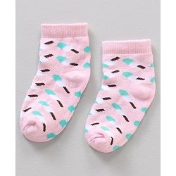 Cute Walk by Babyhug Anti Bacterial Ankle Length Socks Watermelon Print Set Of 7 - Multicolor