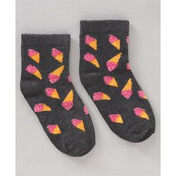 Cute Walk by Babyhug Anti Bacterial Ankle Length Socks Watermelon Print Set Of 7 - Multicolor