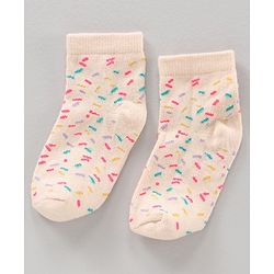 Cute Walk by Babyhug Anti Bacterial Ankle Length Socks Watermelon Print Set Of 7 - Multicolor