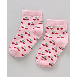 Cute Walk by Babyhug Anti Bacterial Ankle Length Socks Watermelon Print Set Of 7 - Multicolor