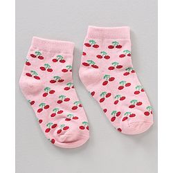 Cute Walk by Babyhug Anti Bacterial Ankle Length Socks Watermelon Print Set Of 7 - Multicolor