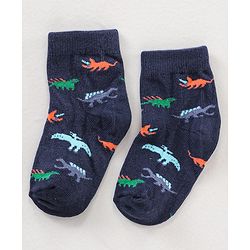 Cute Walk by Babyhug Ankle Length Antibacterial Socks Multi Design Pack Of 5 - Multicolor