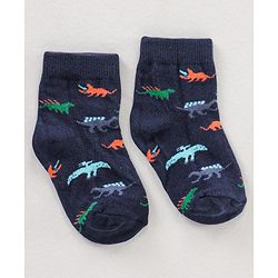 Cute Walk by Babyhug Ankle Length Antibacterial Socks Multi Design Pack Of 5 - Multicolor