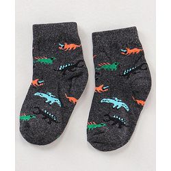 Cute Walk by Babyhug Ankle Length Antibacterial Socks Multi Design Pack Of 5 - Multicolor